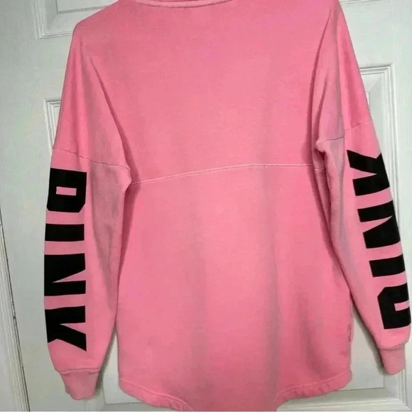 Victoria’s Secret PINK Sweatshirt Half Zip Pink &  Black Size Extra Small - Picture 15 of 16